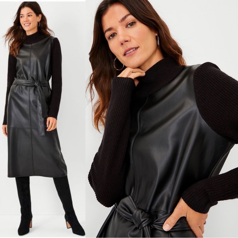 Ann Taylor Faux Leather dress